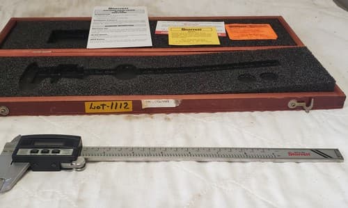 L. S. Starrett 0001"/0.03 mm Electronic Stainless Steel Digital Caliper Lot-1112 - Image 1