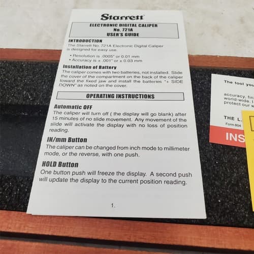 L. S. Starrett 0001"/0.03 mm Electronic Stainless Steel Digital Caliper Lot-1112 - Thumbnail 11