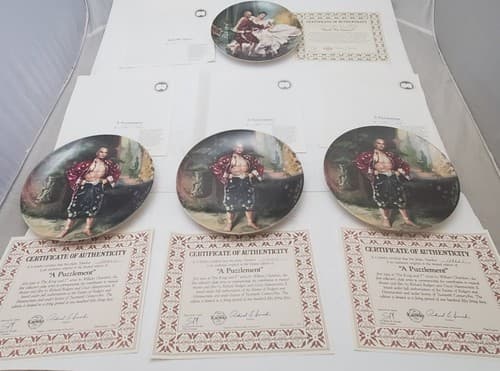 Vintage Lot of 4 Knowles Collector Plate Shall We Dance and A Puzzlement - Thumbnail 2