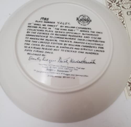 Vintage Lot of 4 Knowles Collector Plate Shall We Dance and A Puzzlement - Thumbnail 6