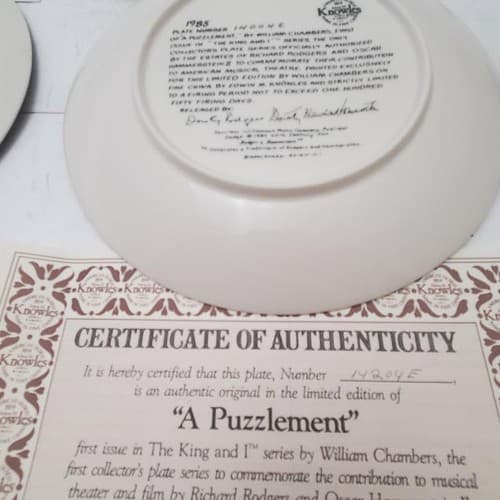 Vintage Lot of 4 Knowles Collector Plate Shall We Dance and A Puzzlement - Thumbnail 14