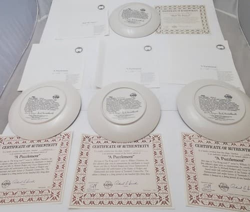 Vintage Lot of 4 Knowles Collector Plate Shall We Dance and A Puzzlement - Thumbnail 19