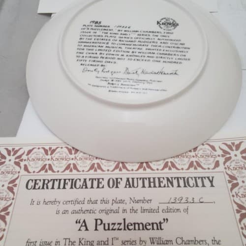 Vintage Lot of 4 Knowles Collector Plate Shall We Dance and A Puzzlement - Thumbnail 10