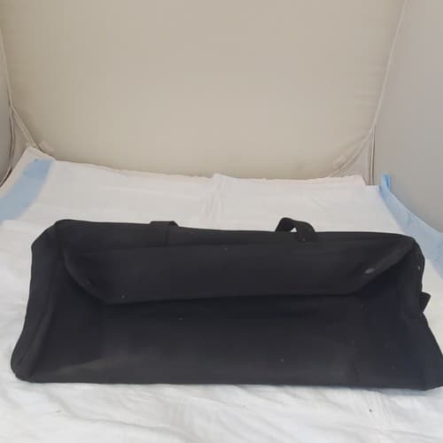 Vintage Large Shoulder Strap Pockets Zipper Tool Bag - Black - Image 1