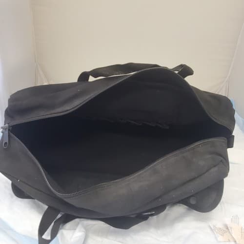 Vintage Large Shoulder Strap Pockets Zipper Tool Bag - Black - Thumbnail 3