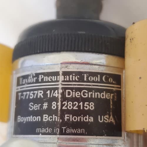 TAYLOR Pneumatic Tools T7757R 1/4" Air Die Grinder Air Tool AF16 - Thumbnail 5