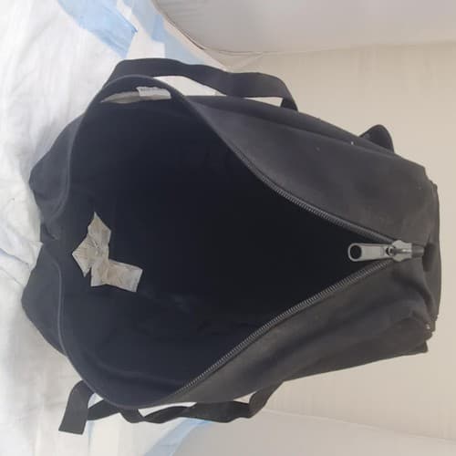 Vintage Large Shoulder Strap Pockets Zipper Tool Bag - Black - Thumbnail 6