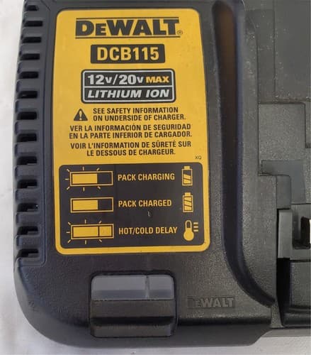 Lot of 2 Dewalt DCB115 RAPID 12-20V MAX FAST Battery Charger LOT-51 - Thumbnail 4