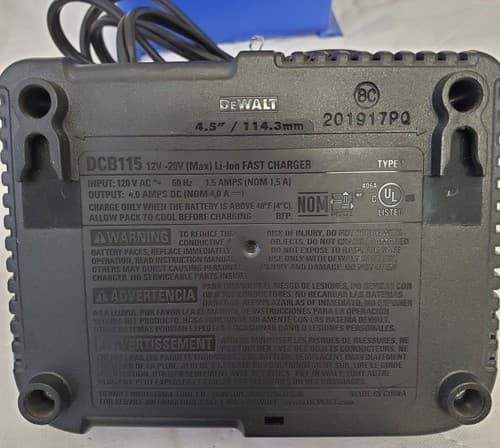 Lot of 2 Dewalt DCB115 RAPID 12-20V MAX FAST Battery Charger LOT-51 - Thumbnail 6