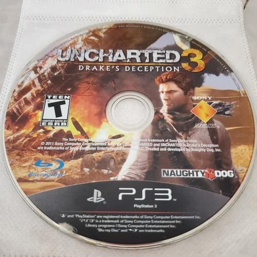 Uncharted 3 Drake's Deception Sony PlayStation 3 Video Game Disc Only - Image 1