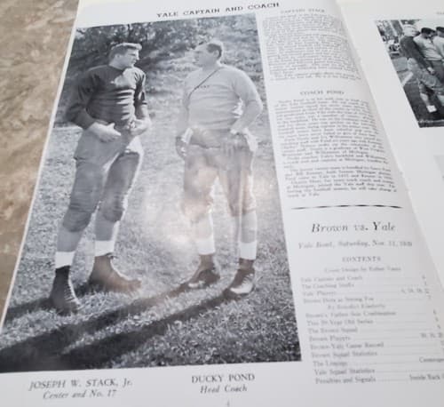 FOOTBALL Brown vs. Yale GAME Official Program November, 11 1939 - Thumbnail 4