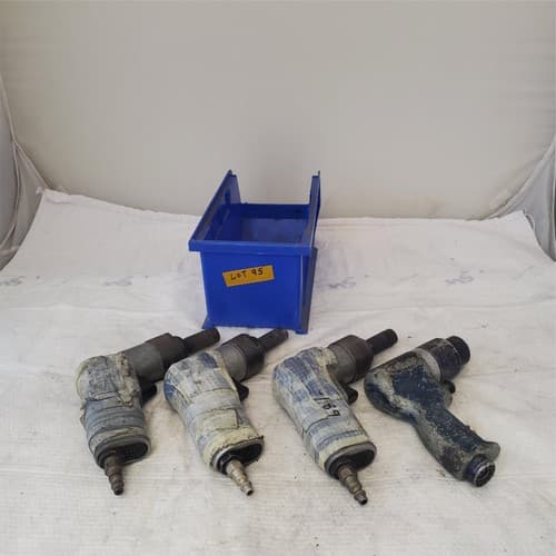 Lot of 4 Rockwell Pistol Grip Pneumatic Air Drill Air Tool Lot-95 - Image 1