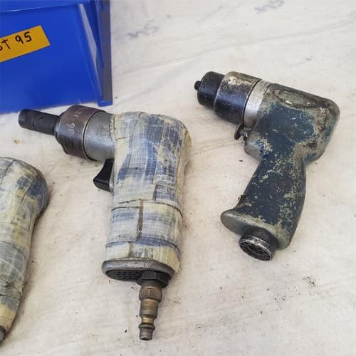 Lot of 4 Rockwell Pistol Grip Pneumatic Air Drill Air Tool Lot-95 - Thumbnail 7