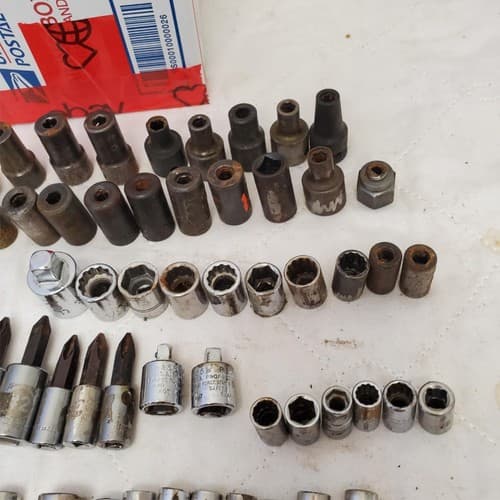 Assorted Mixed Socket Tool Lot Deep, Hex, Star, Wrench Heads LOT-600 - Thumbnail 9