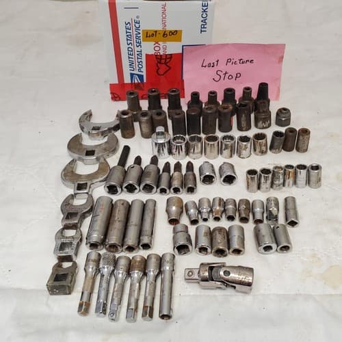 Assorted Mixed Socket Tool Lot Deep, Hex, Star, Wrench Heads LOT-600 - Thumbnail 10