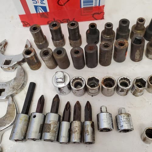 Assorted Mixed Socket Tool Lot Deep, Hex, Star, Wrench Heads LOT-600 - Thumbnail 8