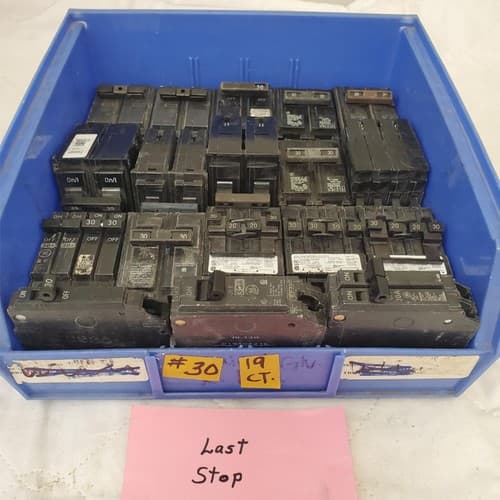 Large Lot of 19 Used Circuit Breakers Assorted #30 - Thumbnail 7