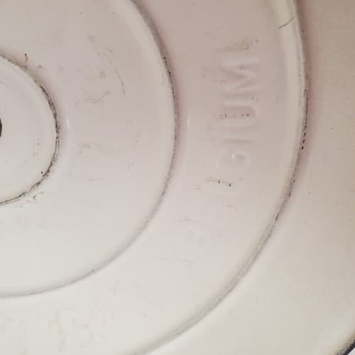 Vintage Le Creuset Red Orange Pot Lid Lot Enamel Cast Iron Knob 10 Inch - Thumbnail 9