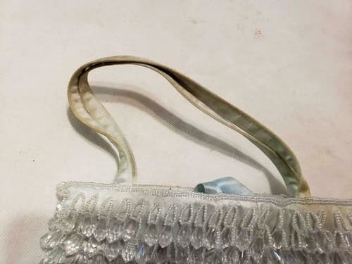 Lily Scott Bags Women's Baby Blue Beaded Wrist Purse w/ Baby Blue Pearl Strap - Thumbnail 2