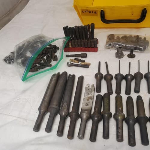 Large Mixed Punches, Bits & Driver Tool Lot Automotive Machinist Tools Lot 826 - Thumbnail 10