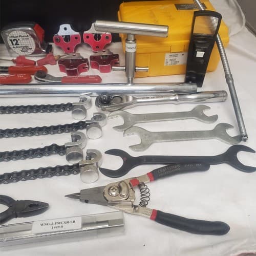 Lot of Assorted Plumbing and Pipe Fitting Tools with Chain Wrenches and Toolbox - Thumbnail 10