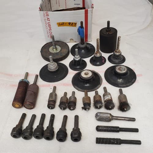 Lot of Rotary Tool Accessories Grinding Wheels, Sanding Drums & More LOT-927 - Image 1
