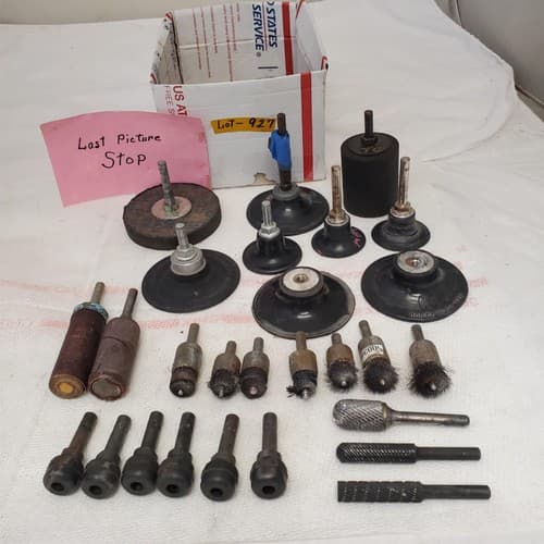 Lot of Rotary Tool Accessories Grinding Wheels, Sanding Drums & More LOT-927 - Thumbnail 9