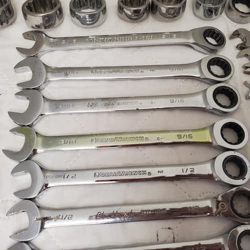 Lot of 49 Assorted Gearwrench Head Spanner, Ratcheting Wrench Set LOT-405 - Thumbnail 16