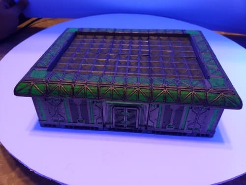 3D Printed Hand Painted Cyberglow City Charming Terrain Modular Gun Store - Thumbnail 6