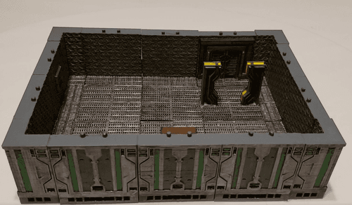 3D Printed Hand Painted Cyberglow City Charming Terrain Modular Gun Store - Thumbnail 4