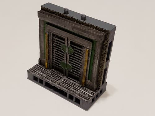 3D Printed Hand Painted Cyberglow City Charming Terrain Modular Gun Store - Thumbnail 8