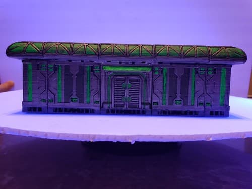 3D Printed Hand Painted Cyberglow City Charming Terrain Modular Gun Store - Thumbnail 7
