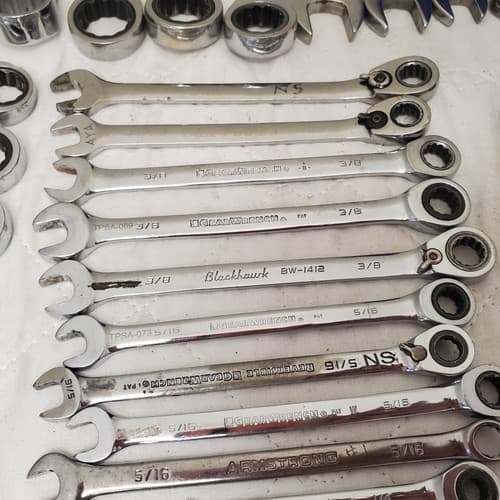 Lot of 49 Assorted Gearwrench Head Spanner, Ratcheting Wrench Set LOT-405 - Thumbnail 14