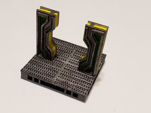 3D Printed Hand Painted Cyberglow City Charming Terrain Modular Gun Store - Thumbnail 9