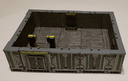 3D Printed Hand Painted Cyberglow City Charming Terrain Modular Gun Store - Thumbnail 5