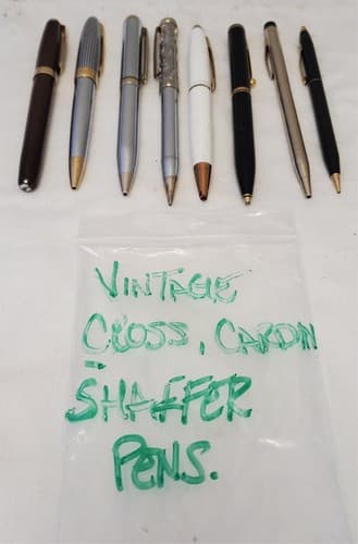 Lot of 8 Vintage Cross, Cardn, Sheaffer Pens - Thumbnail 2