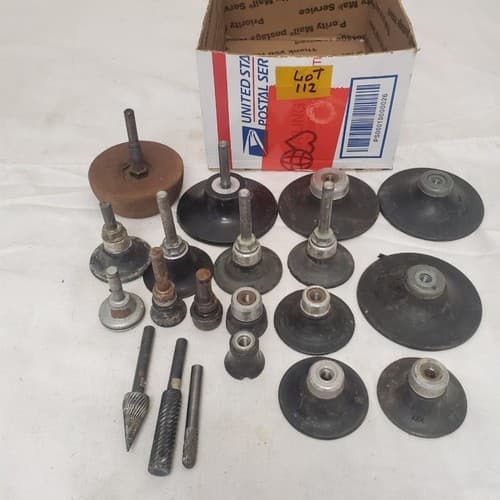 Lot of 20 Assorted Rotary carbide burrs, Backing Pad etc LOT-112 - Image 1