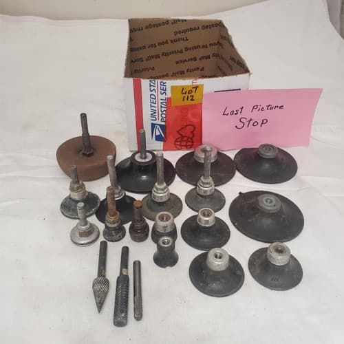 Lot of 20 Assorted Rotary carbide burrs, Backing Pad etc LOT-112 - Thumbnail 6