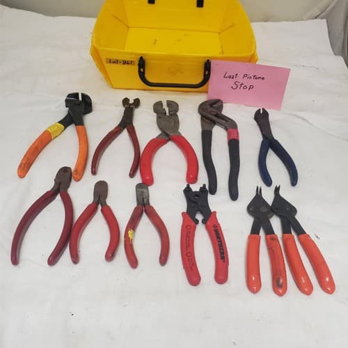 Lot of 11 Assorted Pliers Set Hand Tools for Gripping Cutting & Bending LOT-861 - Thumbnail 11