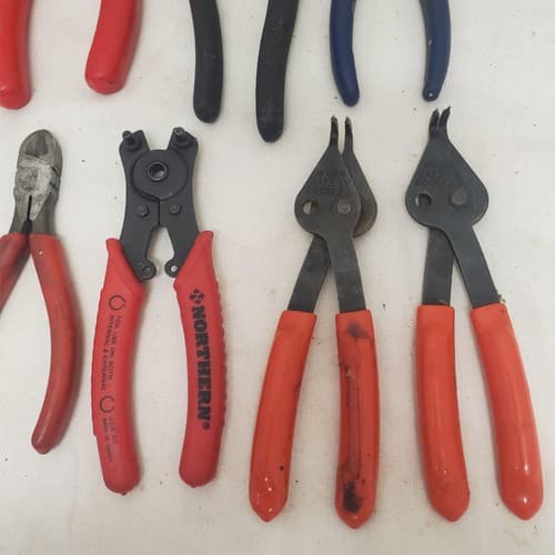 Lot of 11 Assorted Pliers Set Hand Tools for Gripping Cutting & Bending LOT-861 - Thumbnail 7