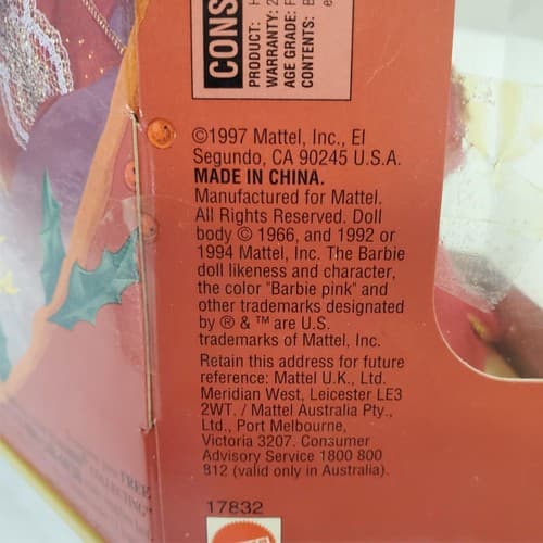 Barbie 1997 - Mattel Special Edition Holiday Barbie Doll - Thumbnail 6