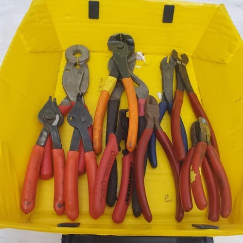Lot of 11 Assorted Pliers Set Hand Tools for Gripping Cutting & Bending LOT-861 - Thumbnail 4