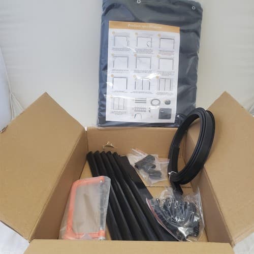 Sliding Magnetic Screen Door 70 to 80 inch Black - Image 1