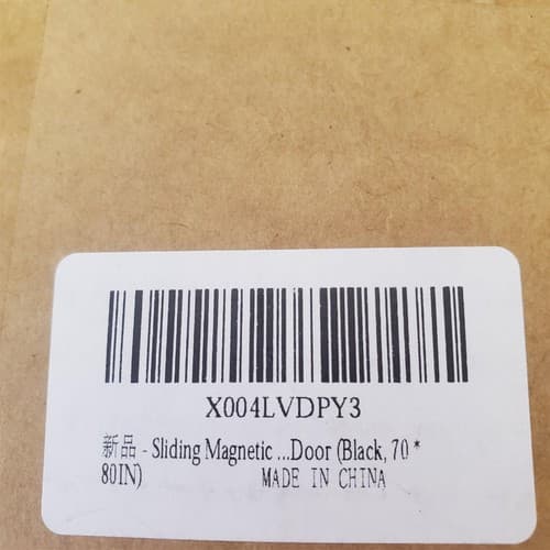 Sliding Magnetic Screen Door 70 to 80 inch Black - Thumbnail 3