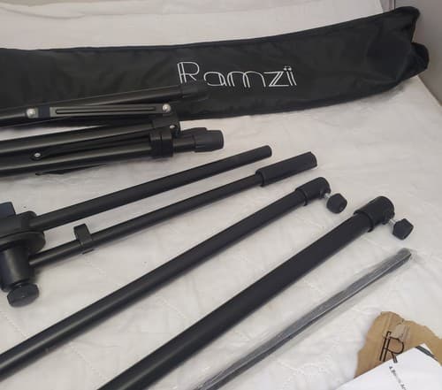 Ramzii Roll Up & Portable microphone stand Carrying Case Black Bag Padded - Thumbnail 8