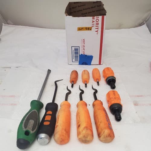 Lot of 10 Matco & Witte Vintage Mixed Screwdrivers & Hook Tools LOT-982 - Image 1