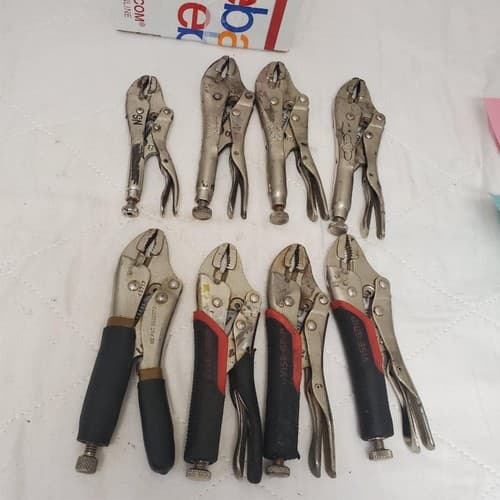 Lot of 8 Assorted Adjustable Locking Pliers Set LOT-798 - Thumbnail 2