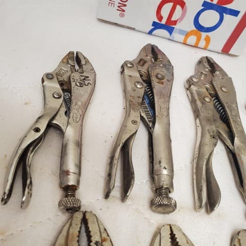 Lot of 8 Assorted Adjustable Locking Pliers Set LOT-798 - Thumbnail 7