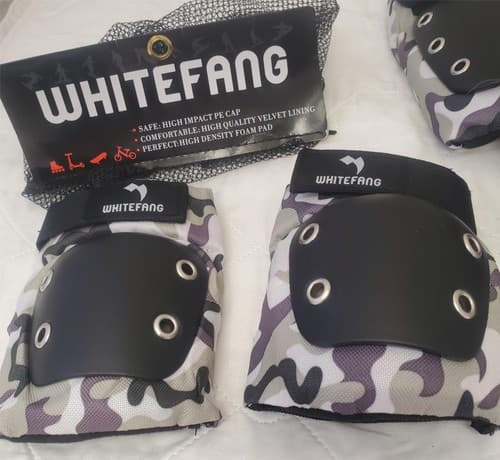 whitefang protective gear set knee elbow wrist pads for skating - Thumbnail 3