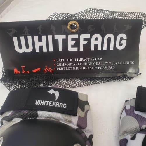 whitefang protective gear set knee elbow wrist pads for skating - Thumbnail 2